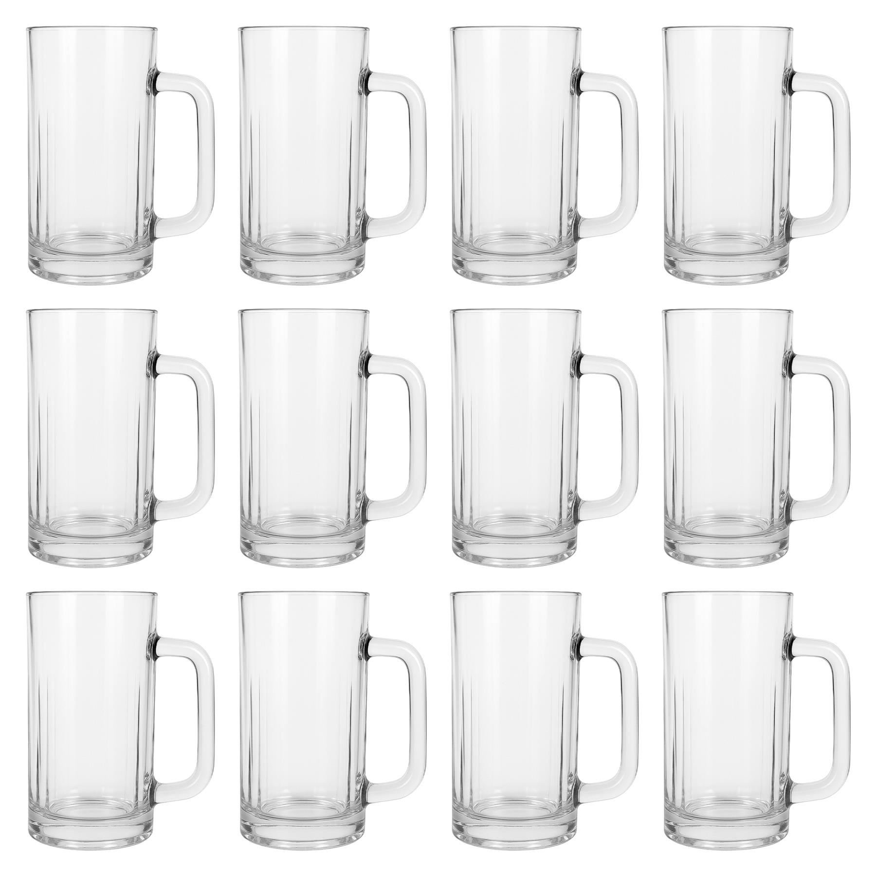 Argon Tableware Glass Pint Beer Mugs - Pack of 12