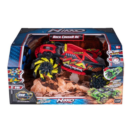 Nikko Rock CrushR Remote Control Car Lightning - Red Lightning