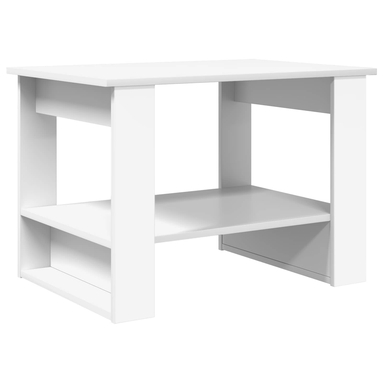 Walplus Engineered Wood Coffee Table - White - 72 x 50 x 50 cm