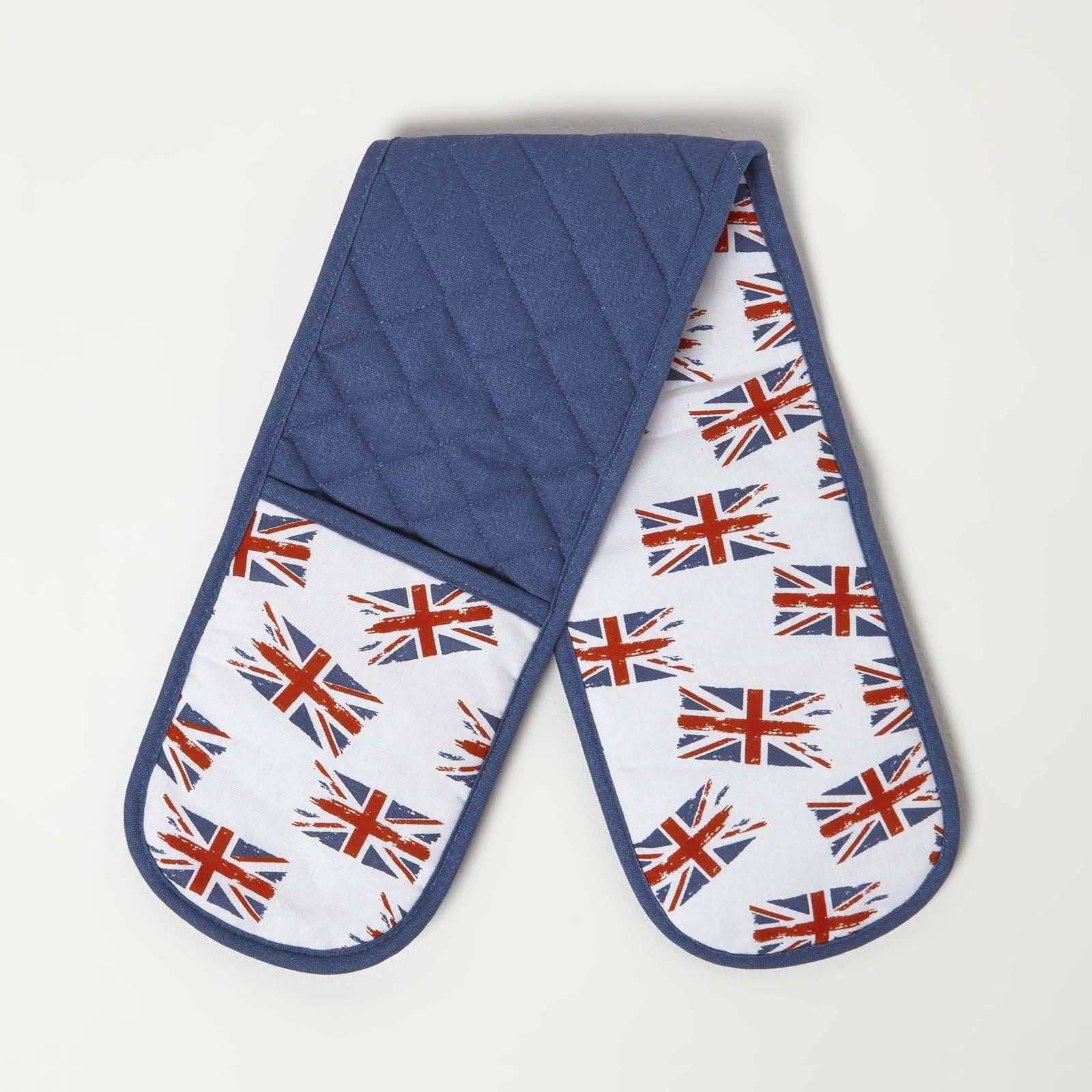 Homescapes Union Jack Double Oven Glove - Multi Colour