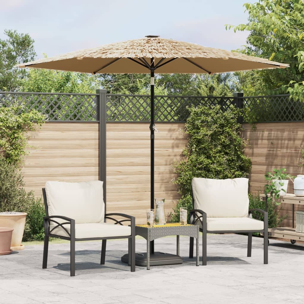 Walplus Polyester Garden Parasol - Brown - 268 x 268 x 226 cm