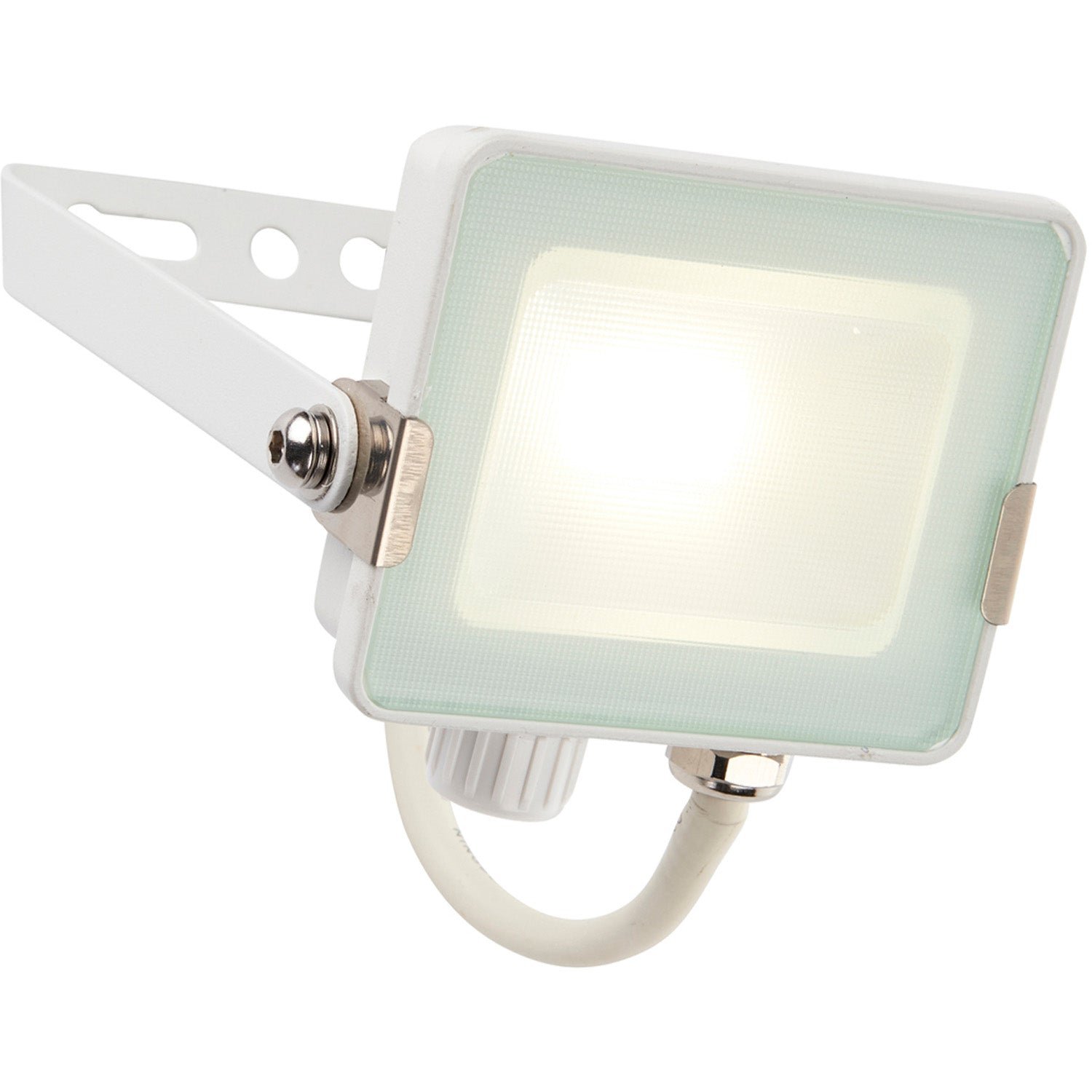 Loops Direct 10W Die Cast Aluminium LED Floodlight - Matt White