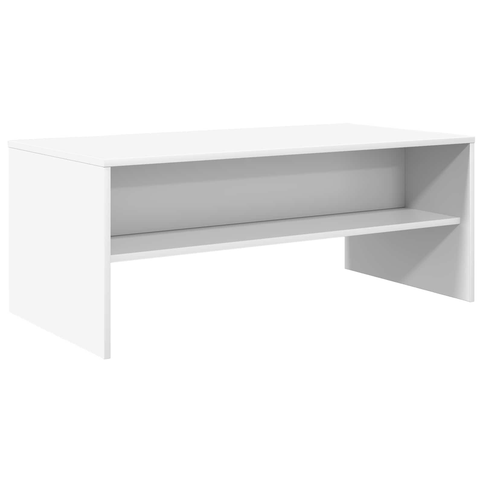 Walplus Engineered Wood Coffee Table - White - 100 x 50 x 40 cm