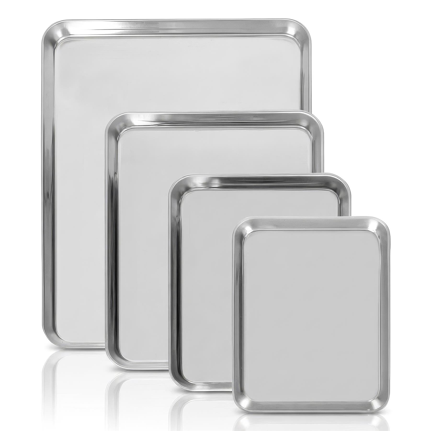 Argon Tableware 4 Piece Stainless Steel Baking Tray Set