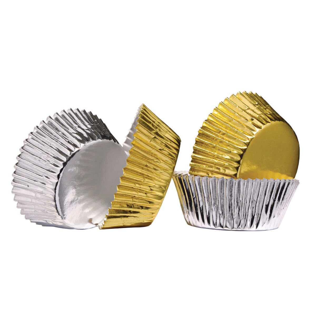 Orsina Diva 60 Piece Medium Cupcake Cases - Silver And Gold