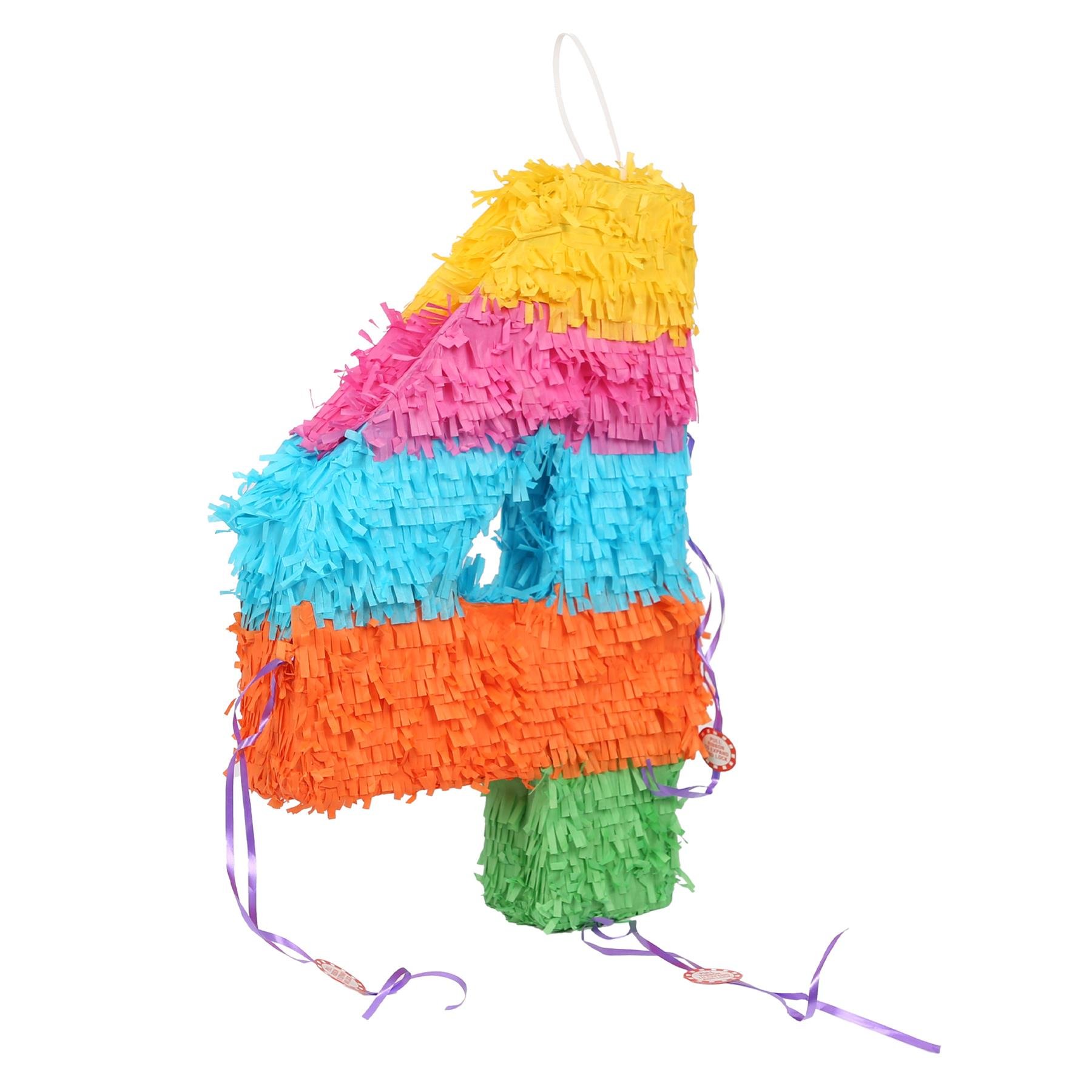 Fax Potato Number 4 Cardboard Pinata - Multi