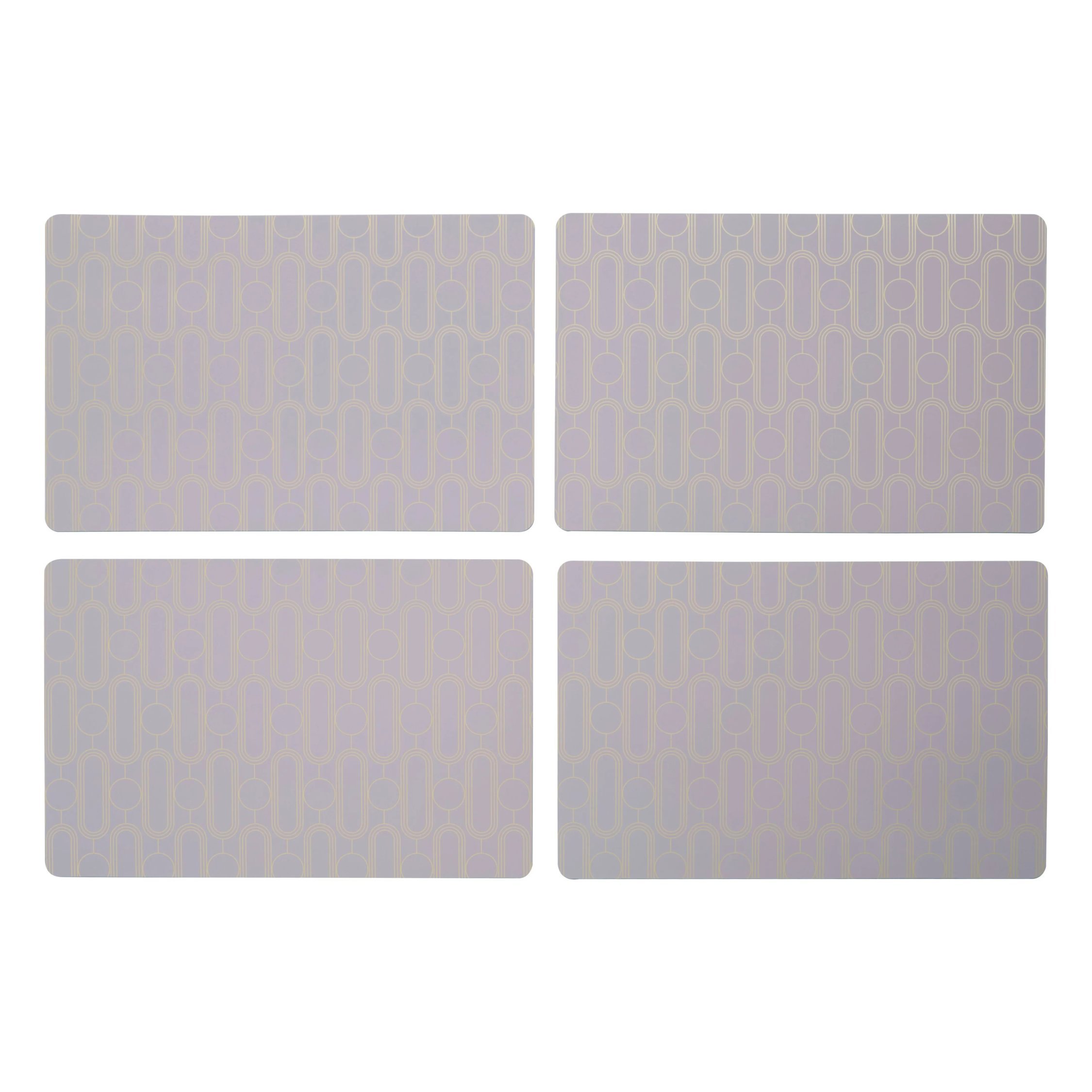 Orsina Frosted Deco Set Of 4 Placemats - Lilac