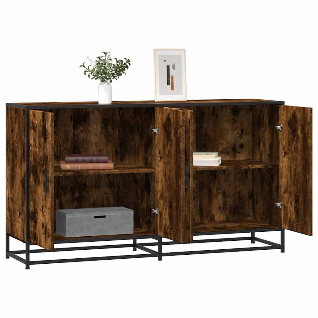 Walplus Engineered Wood Sideboard - Dark Oak - 134 x 35 x 76 cm
