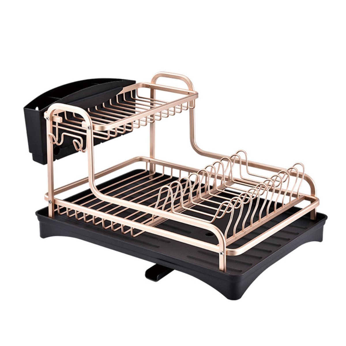 Living and Home 2 Tier Dish Rack - Rose Gold