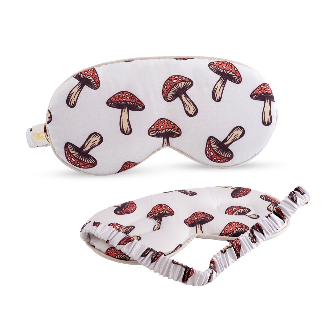 SMUG Cloud Padded Satin Sleep Mask - Toadstool Print