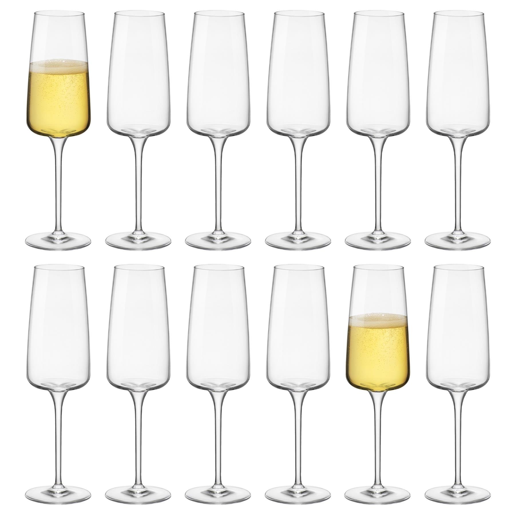 Bormioli Rocco Nexo Glass Champagne Flutes - 240ml - Pack of 12