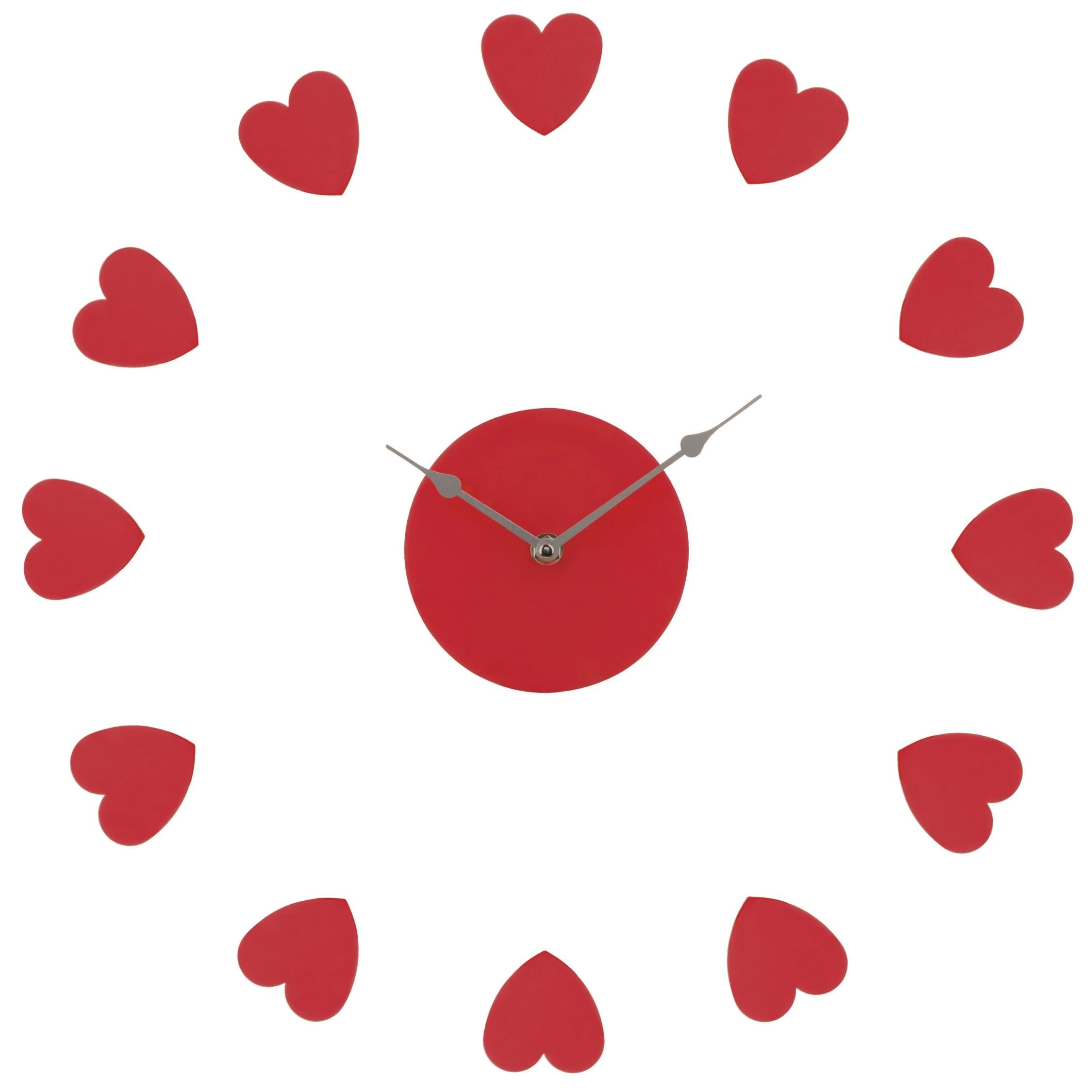 Orsina Verdian Heart DIY Wall Clock - Red