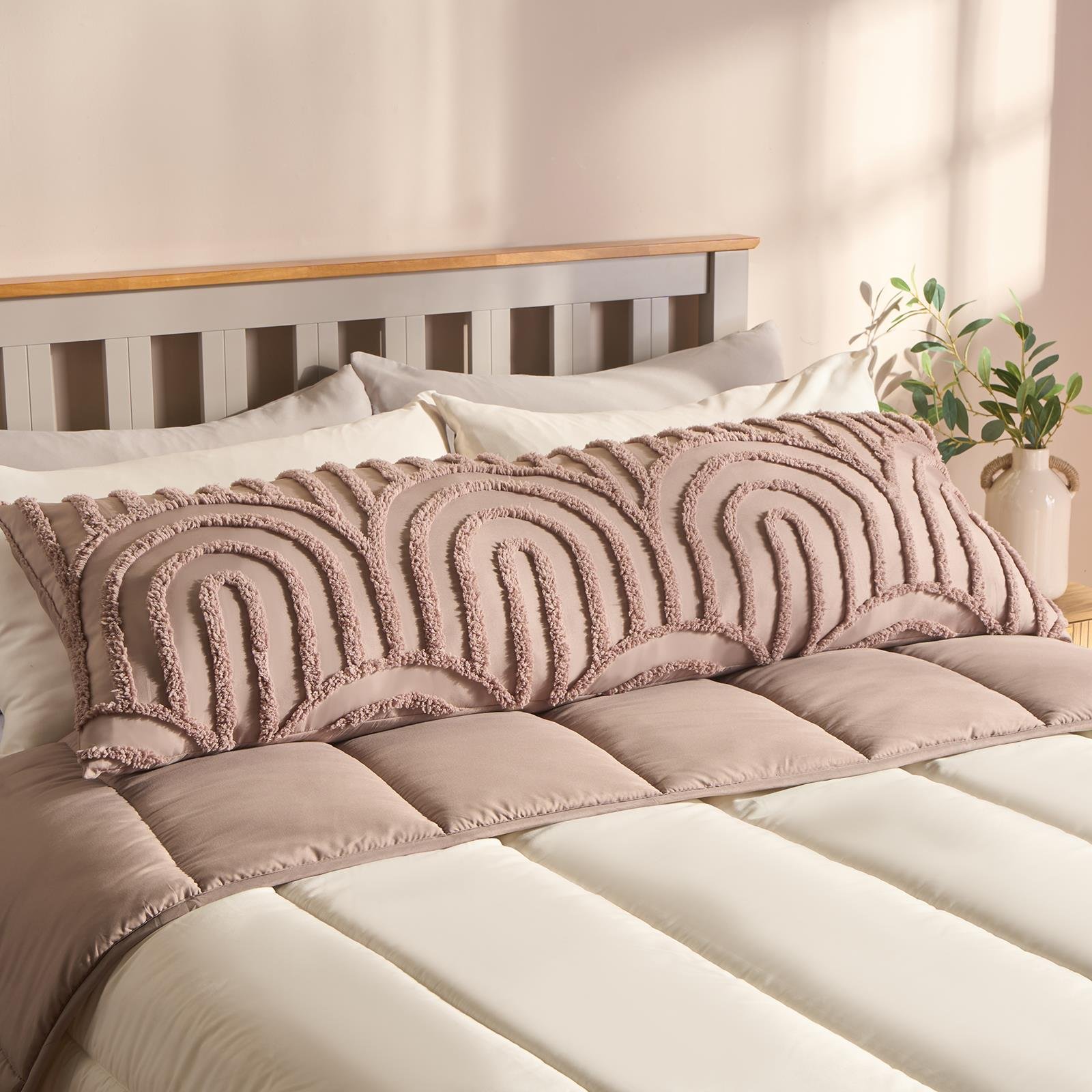 OHS Tufted Arches Bolster Pillow - Natural