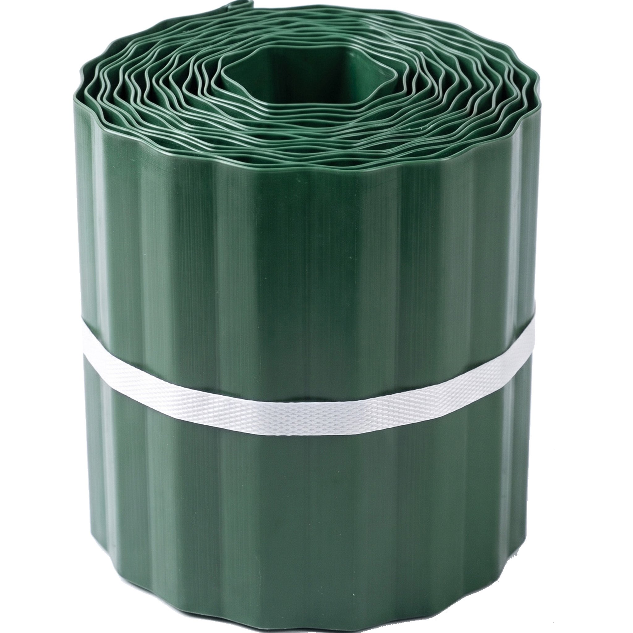 Primrose Green Coated Steel Corrugated Metal Lawn Edging Roll - 5m