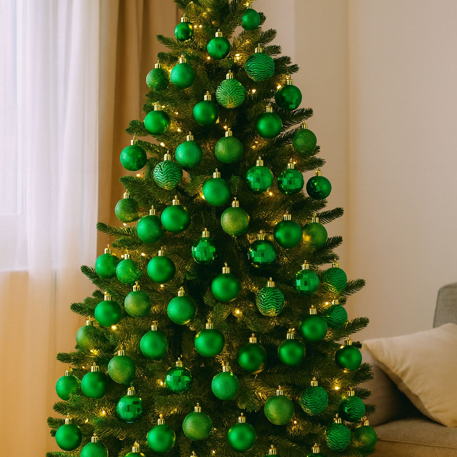 Neo 36PCS Christmas Tree Ornaments Set - Green
