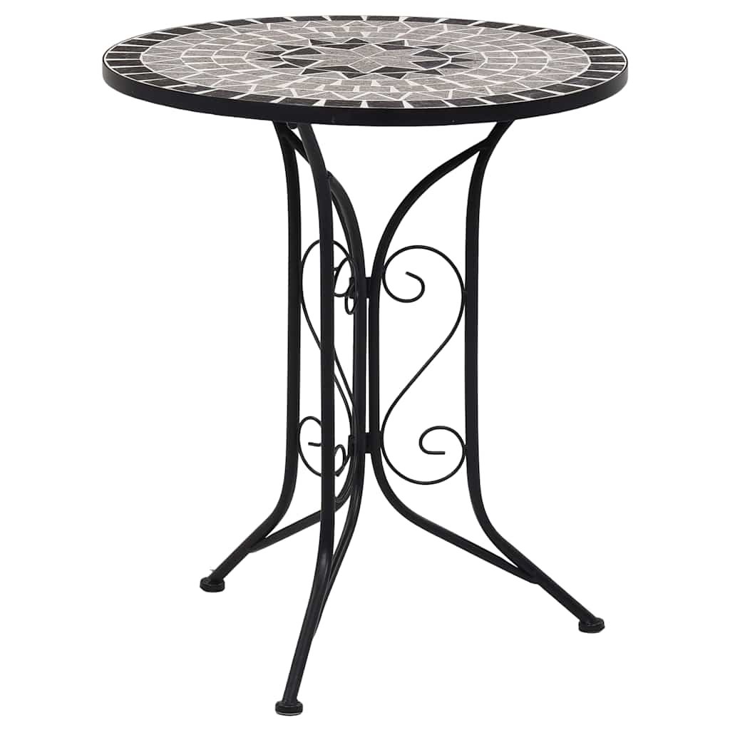 Walplus Ceramic Mosaic Bistro Table - Grey - 60 cm