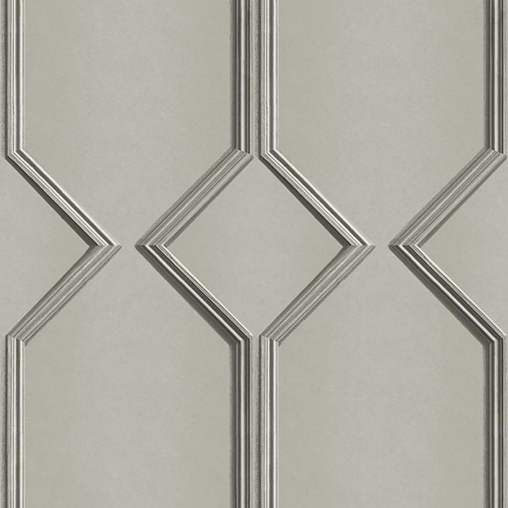 Belgravia Alessia Panel Vinyl Wallpaper - Grey