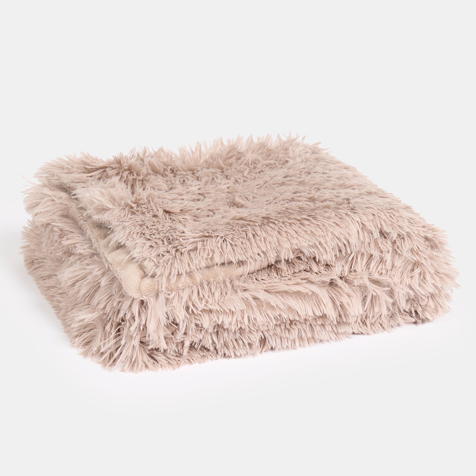 OHS Fluffy Blanket Throw 150 x 200cm - Natural