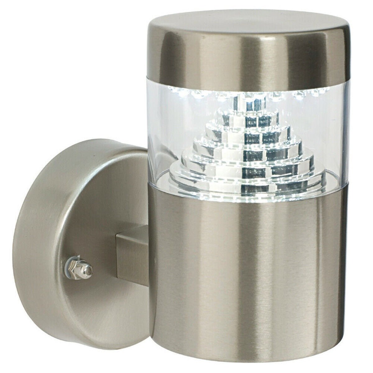 Loops Direct Stainless Steel LED Wall Light - Brushed Steel