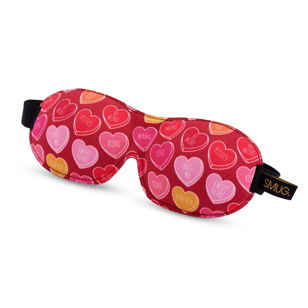 SMUG 3D Contoured Blackout Sleep Mask - Heart Sweets Print