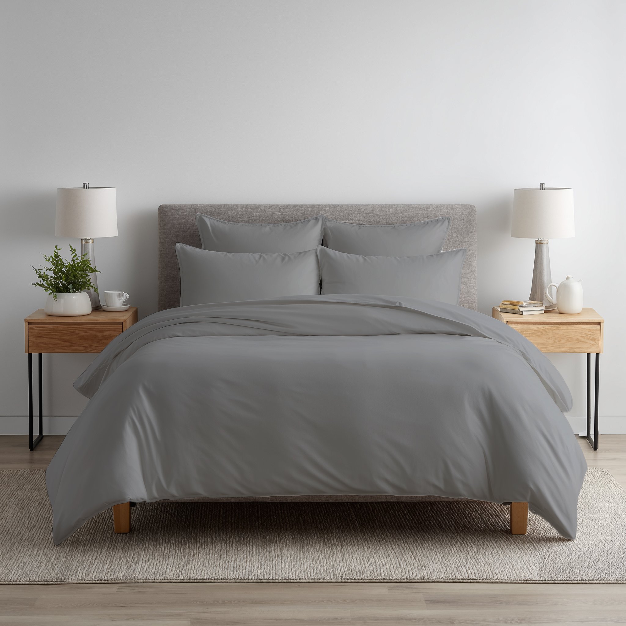 Snug City Grey 200TC Duvet Cover & Pillowcase Set - Single