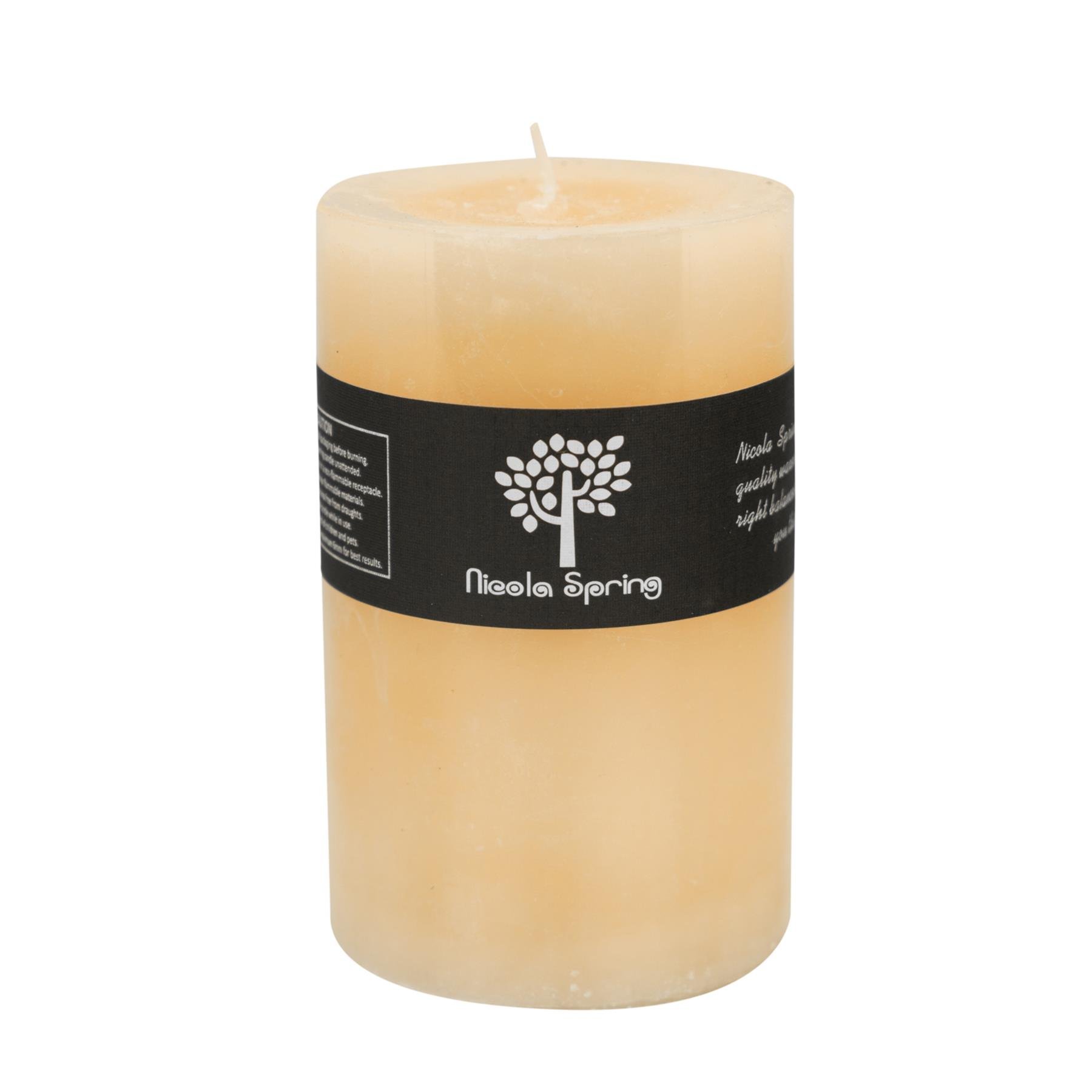 Nicola Spring 130ml Round Vanilla Pillar Candle - Cream