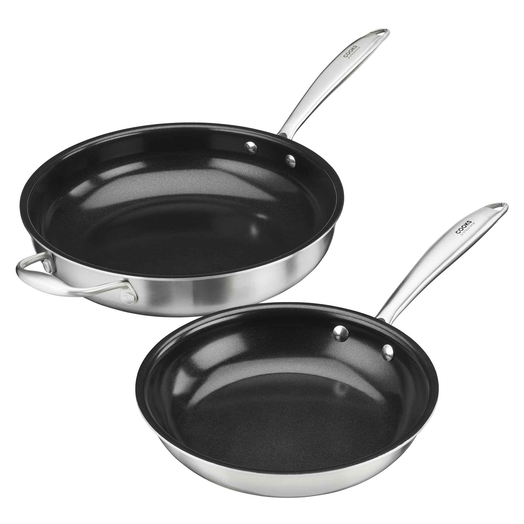 Cooks Professional 2 Piece Tri-Ply Frying Pan Set - 22cm & 28cm