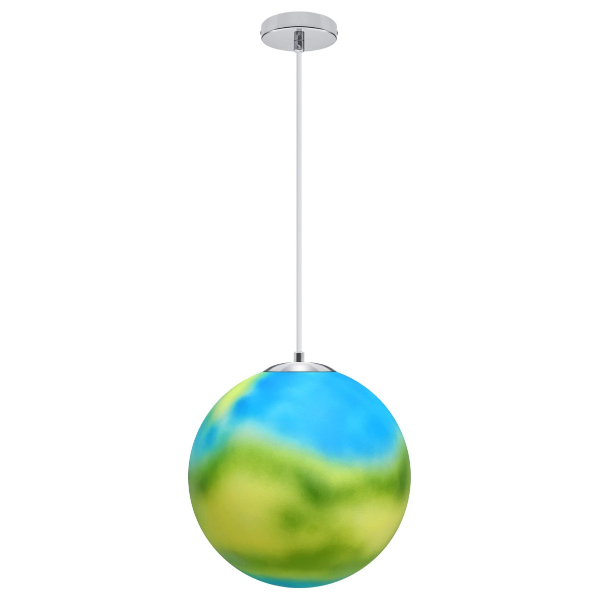 Energy Light Bulbs Earth Globe Ceiling Pendant Light - Blue and Green