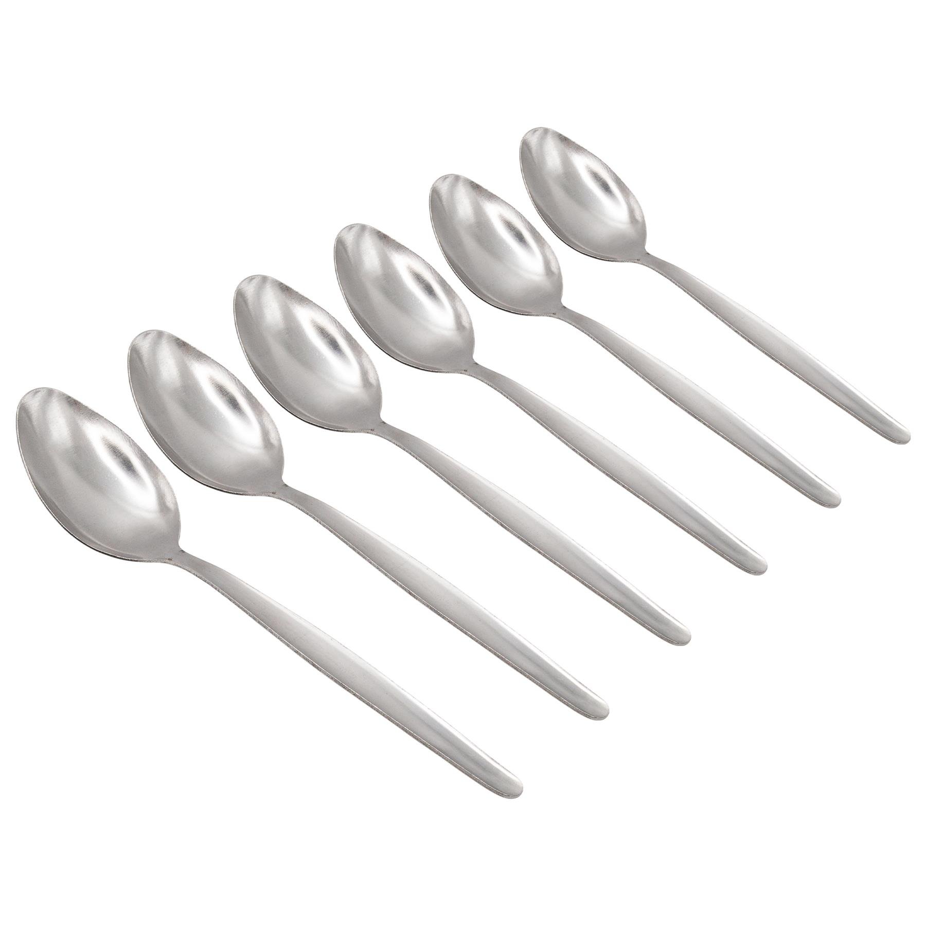 Argon Tableware Economy Stainless Steel Dessert Spoons - Pack of 6