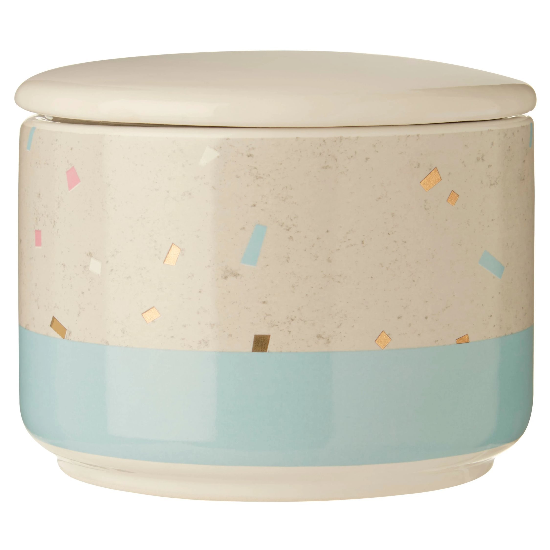 Orsina Lozica Small Fine Earthenware Storage Canister – Grey and Blue