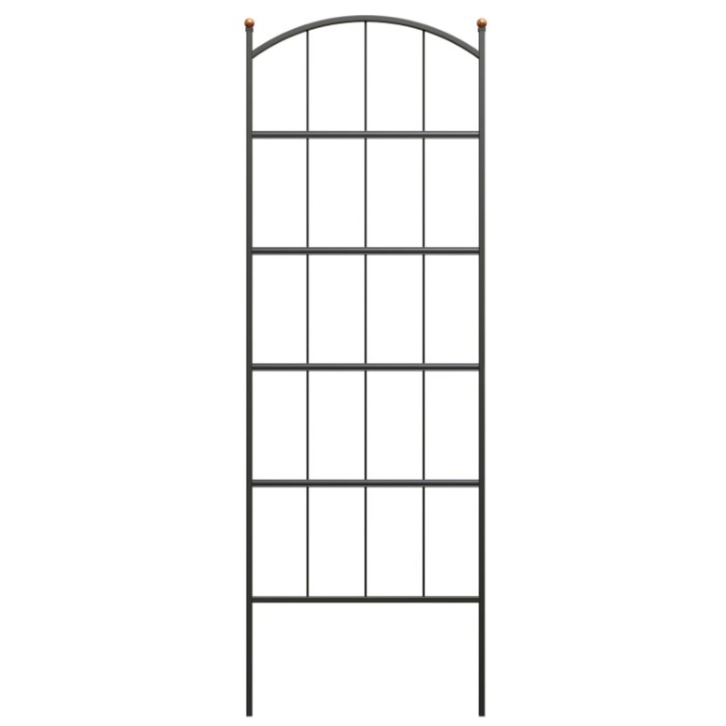 Primrose Modern Farmhouse Trellis Black with Copper Accent Finial Balls - 190cm