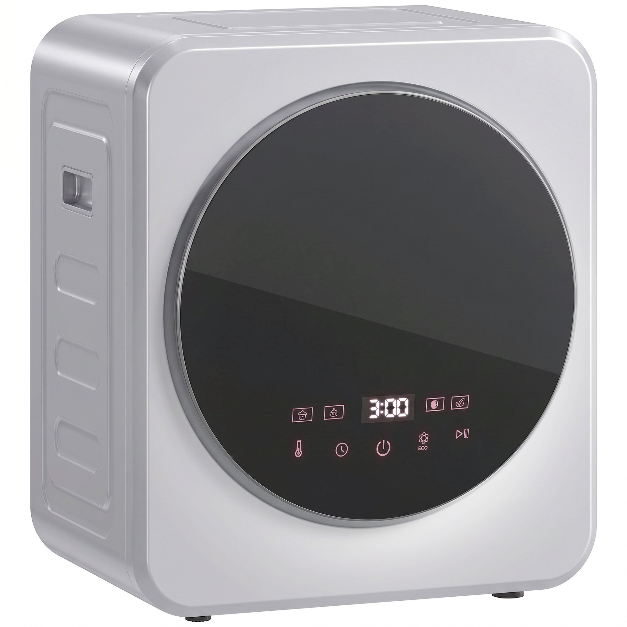 HOMCOM 800W Compact Freestanding Front Tumble Dryer - Silver