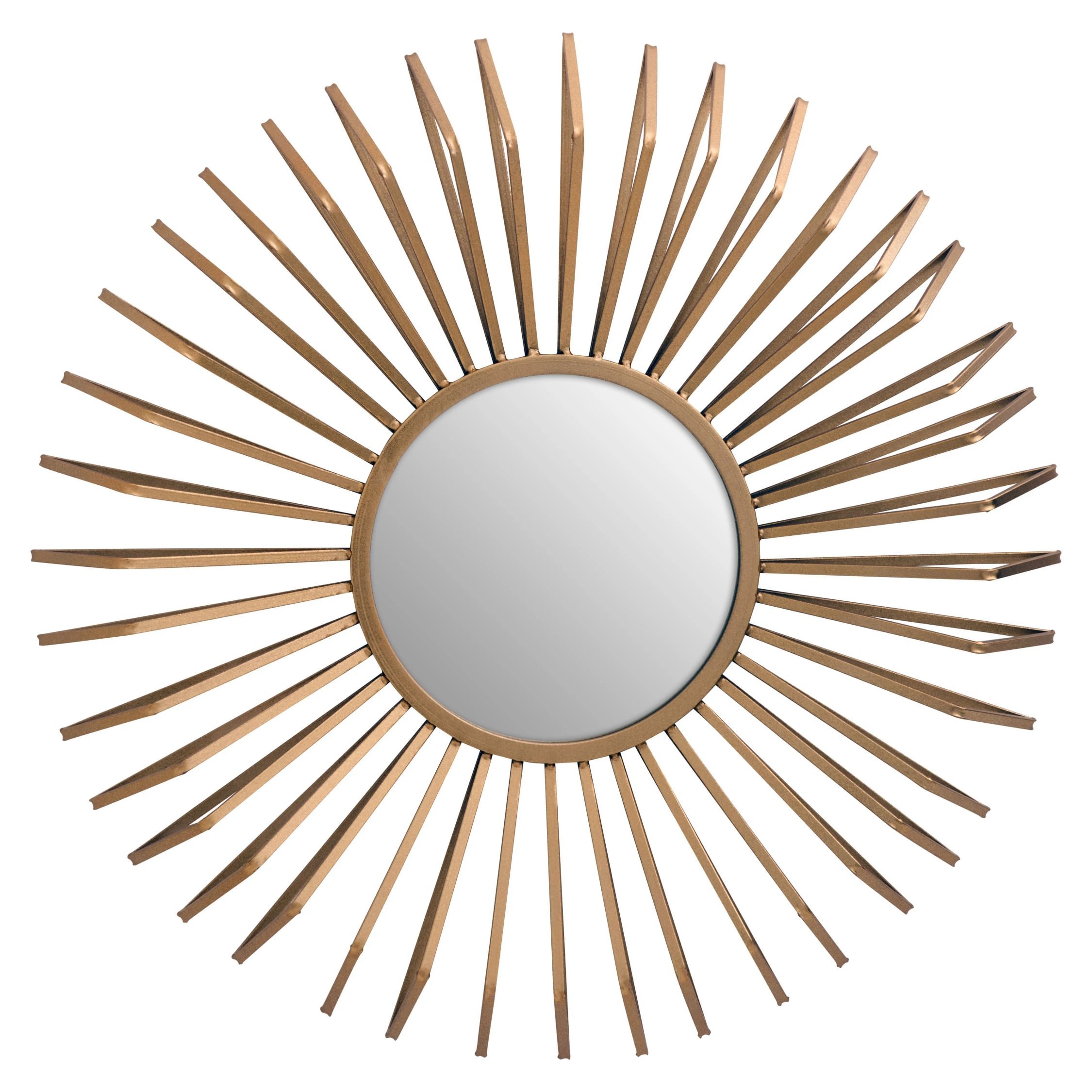 Orsina Matera Finish 3D Sunburst Metal Wall Mirror – Gold