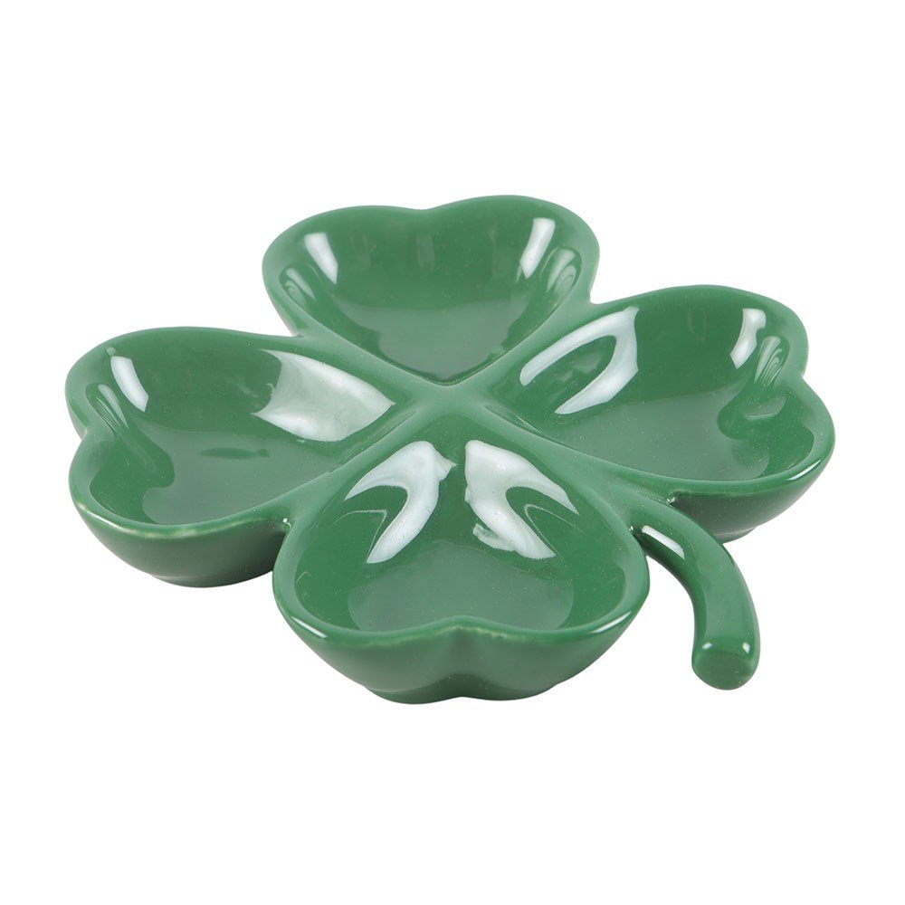 Something Different Four Leaf Clover Trinket Tray - Green