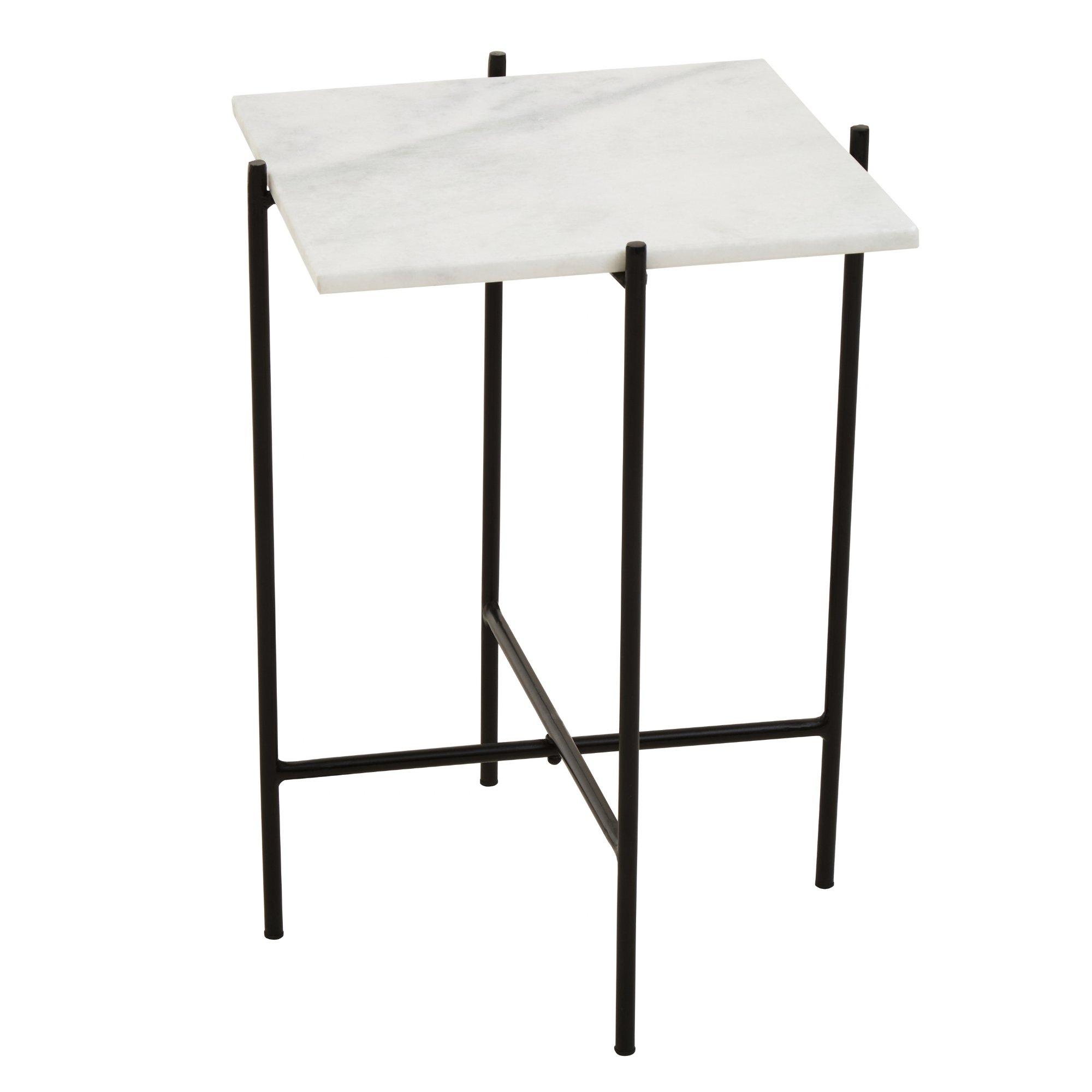 Orsina Marble Side Table - Black and White