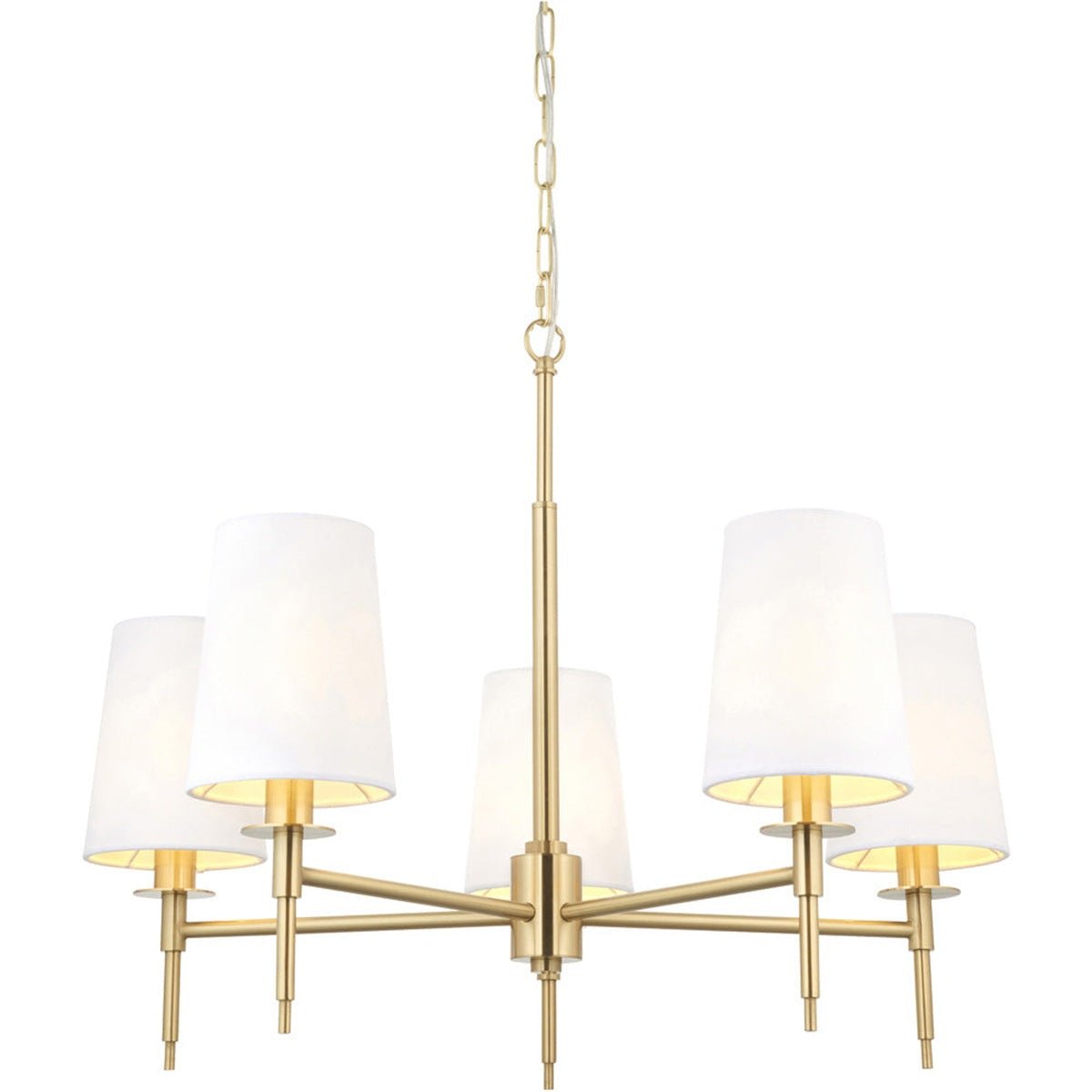 Loops Direct Steel Fabric LED Pendant Light - Satin Brass