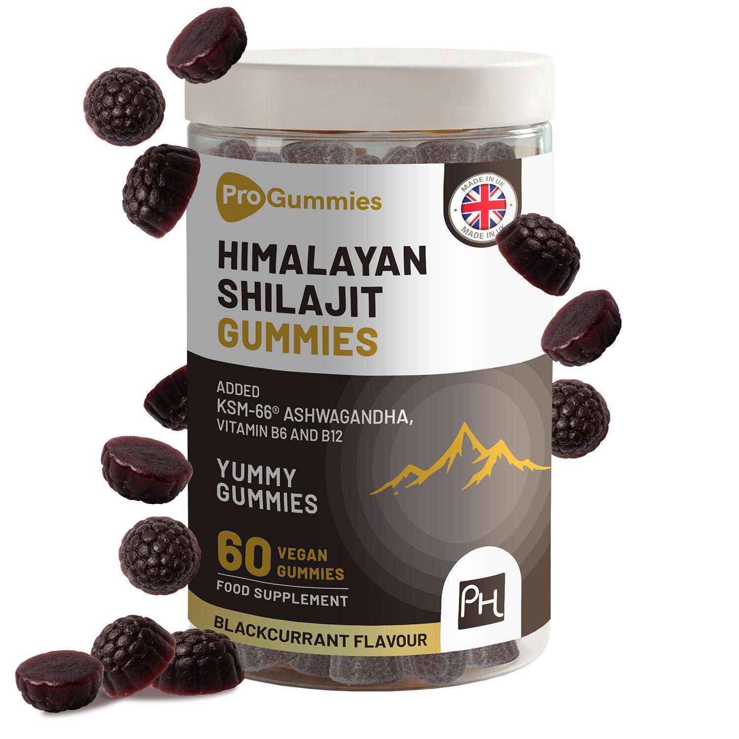 Prowise Vegan 3000mg Himalayan Shilajit Gummies with Ashwagandha - 60 Gummies