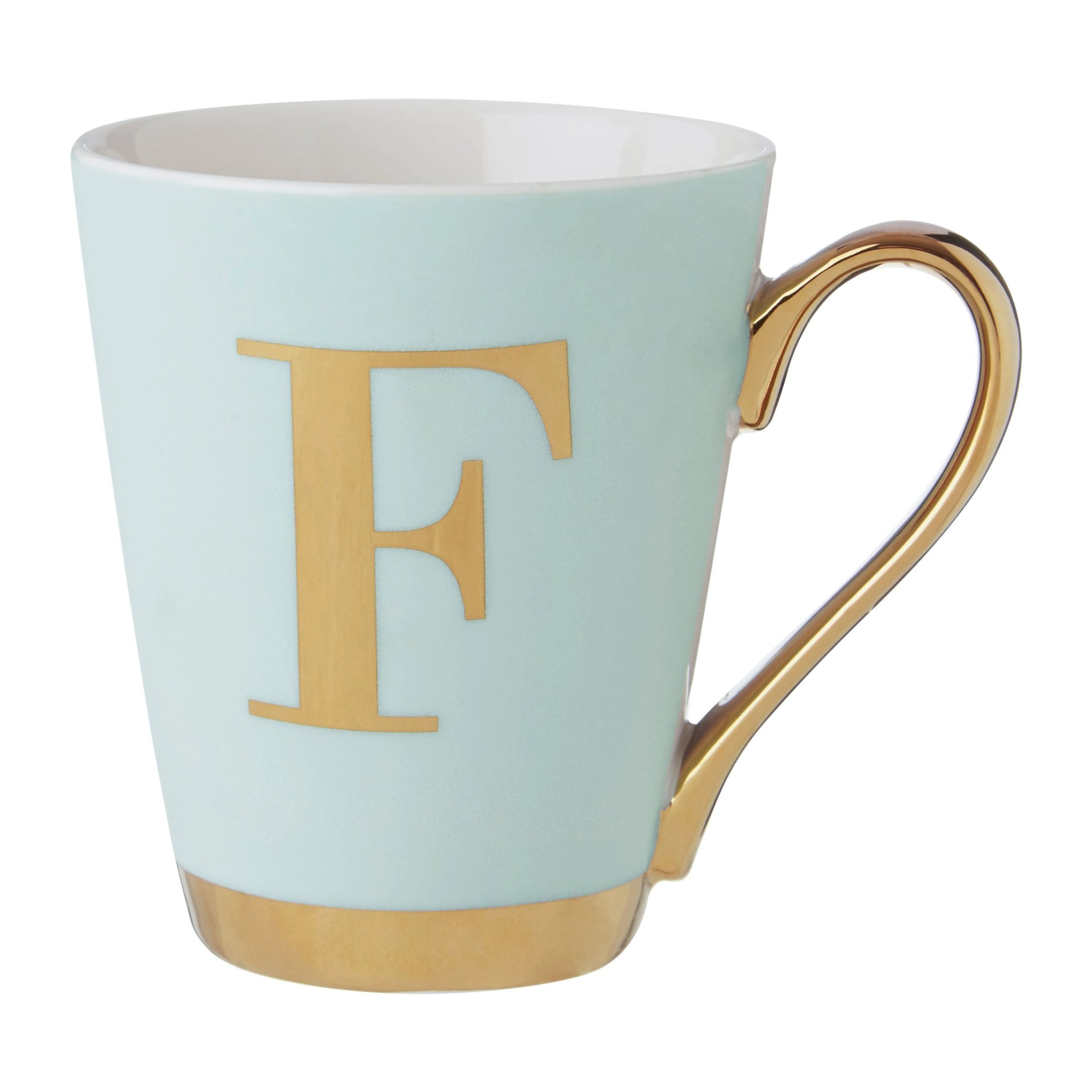 Orsina Mimo Frosted Deco F Monogram Mug – Green