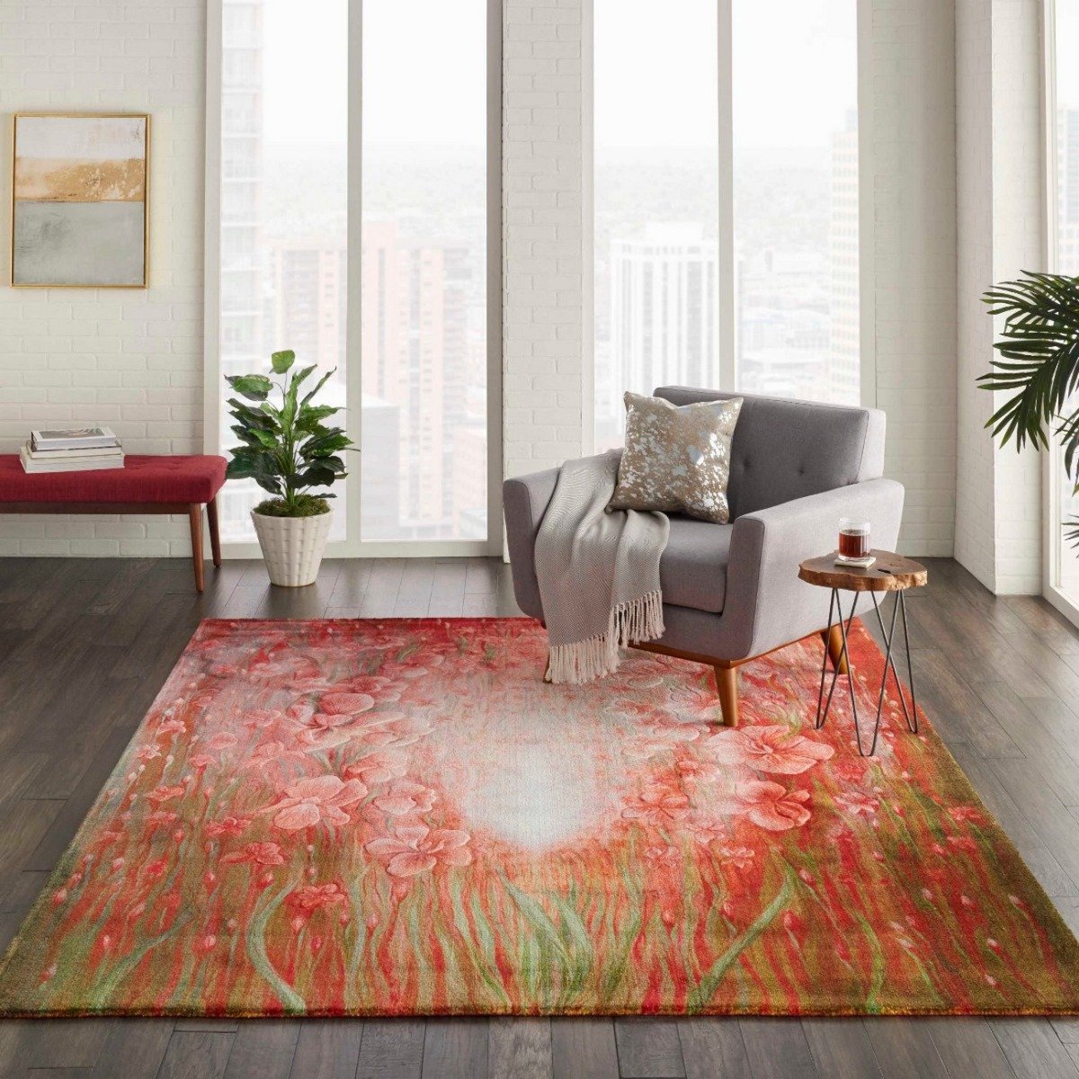 Mega Flooring Multi Modern Floral Rug - 117 x 178cm