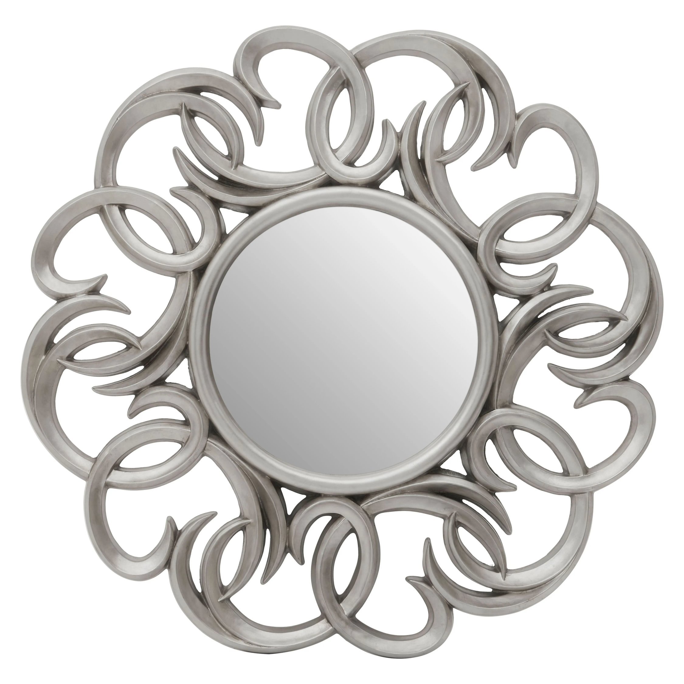 Orsina Adelere Entwined Swirl Wall Mirror – Silver