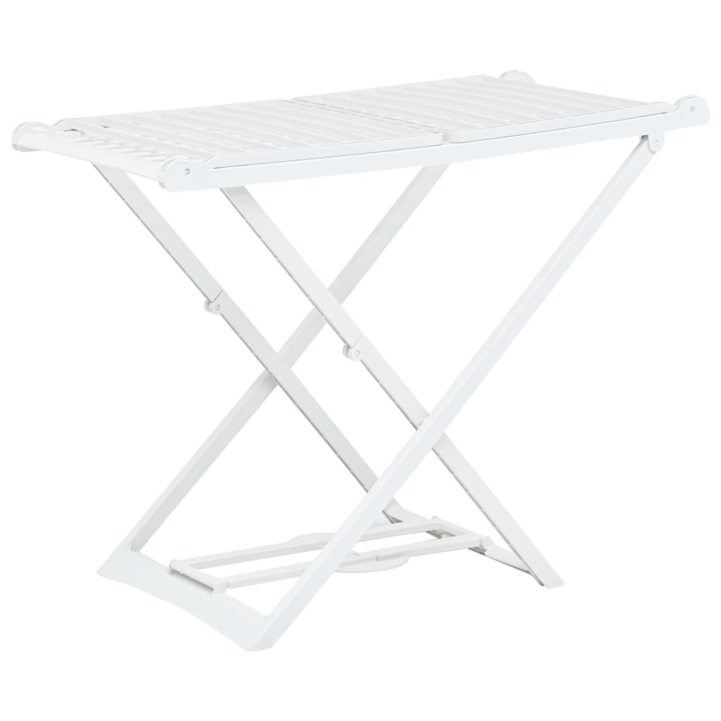 Walplus Plastic Folding Clothes Dry Rack - White - 185 x 56 x 110 cm