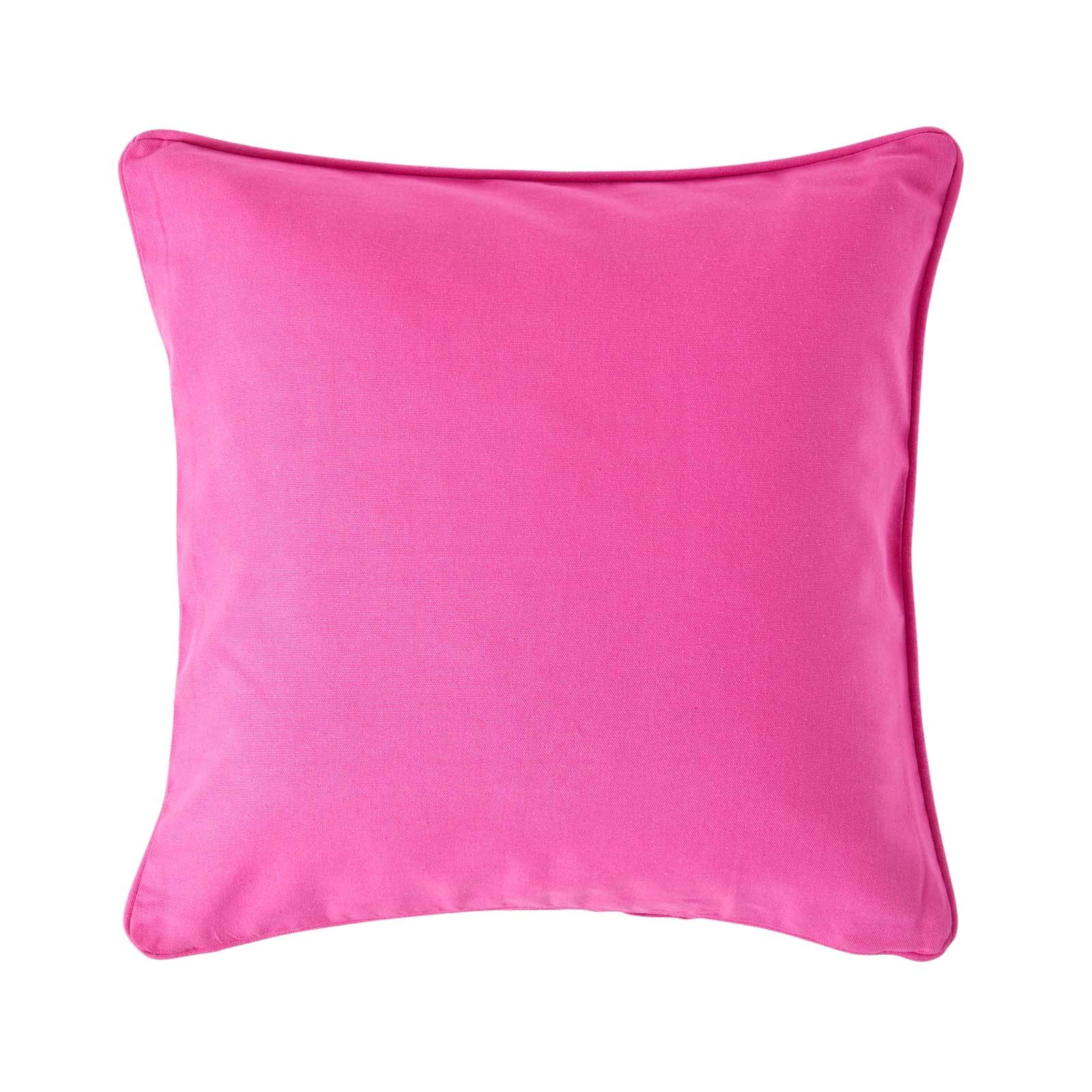 Homescapes Cerise Cotton Plain Cushion Cover - 30 x 30 cm