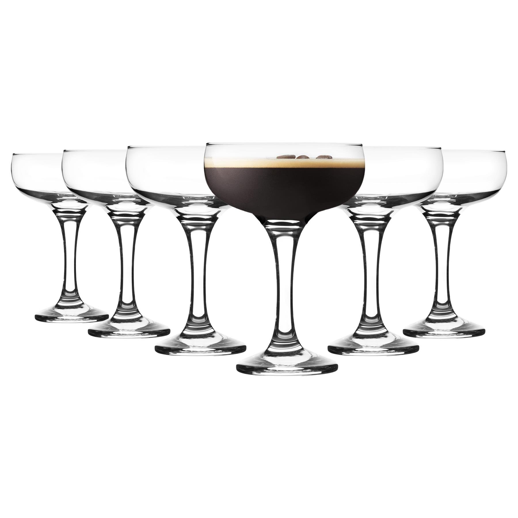 Rink Drink Espresso Martini Glasses - 200ml - Clear - Pack of 6