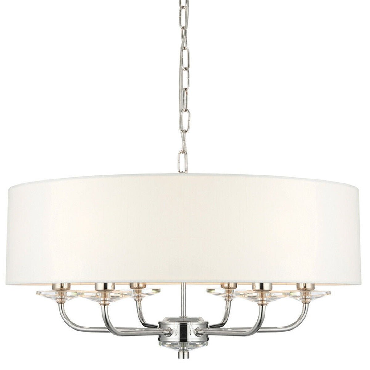 Loops Direct Steel 6-Light Ceiling Pendant - Vintage White