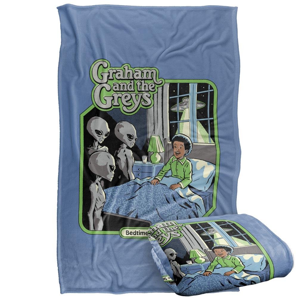 Steven Rhodes Graham And The Greys Soft Touch Blue & Blanket - 147cm x 91cm