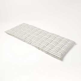 Homescapes 2 Seater Grey Stripe Bench Cushion