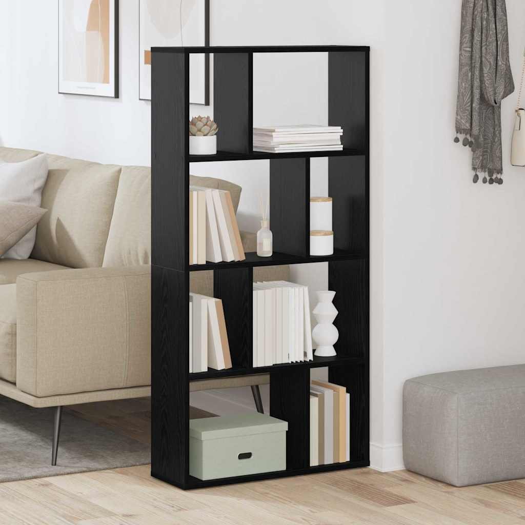 Walplus 8 Tier Engineered Wood Book Cabinet - Dark Oak - 60 x 20 x 120.5 cm