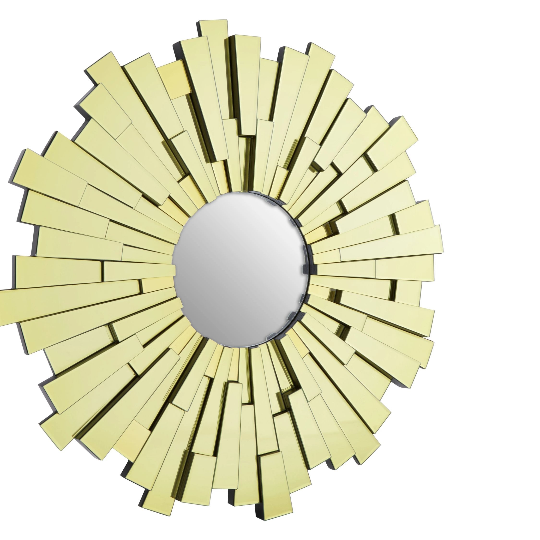 Orsina Glitzy Large Circular Wall Mirror – Gold