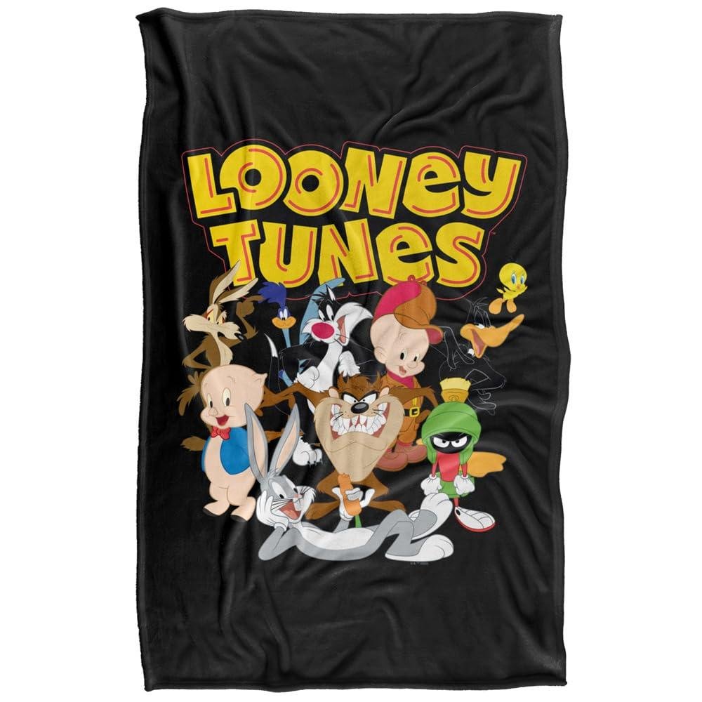 Looney Tunes Group Soft Touch Logo Blanket - 147cm x 91cm
