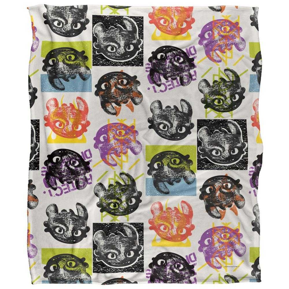 How To Train Your Dragon Lino Throw - 147cm x 91cm